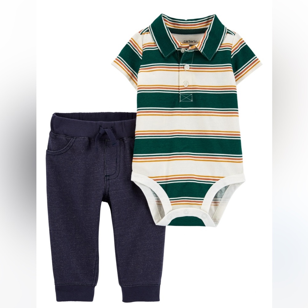 2-Piece Polo Bodysuit Pant Set